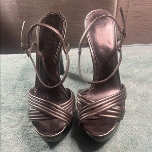 Lauren Ralph Lauren Metallic Strappy Heels